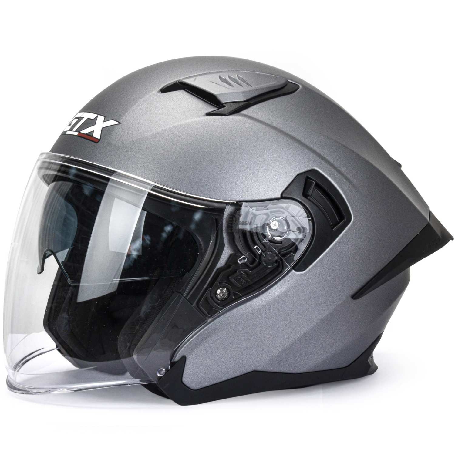 Шлем мото открытый GTX 885-1 №1 (L) GREY